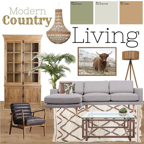 View this Interior Design Mood Board and more designs by heathergill on Style Sourcebook Country Mood Board, Country Lounge, Medicine Cabinet Shelves, Modern Country Living, Living Interior Design, Country Style Interiors, Design Mood Board, Country House Interior, Living Interior