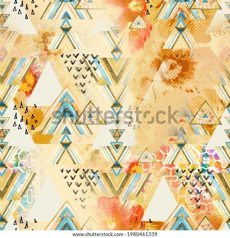 Abstract Design Seamless Allover Digital Background Stock Illustration 1980461339 Digital Background, Abstract Design, Illustrations, Flowers, Design