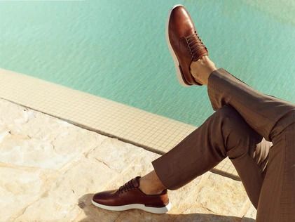 Hybrid Dress Shoes | Designed by Steve Nash | WOLF & SHEPHERD – Wolf & Shepherd Wardrobe Dressing, Wolf Shepherd, Style Guide Design, Standard Dress, No Show Socks, Boot Shop, Dressed Down, Shoe Shop, Italian Leather