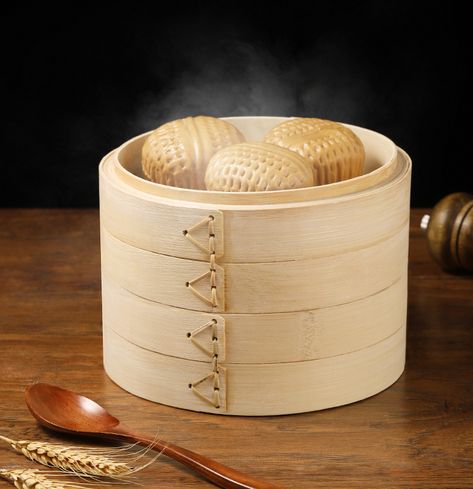 Bamboo Basket Recipes, Steam Basket Recipes, Bamboo Steamer Basket Recipes, Bamboo Steamer Recipes, Chinese Steamed Fish, Chicken Buns, Bamboo Steamer, Korean Kitchen, Steamed Chicken