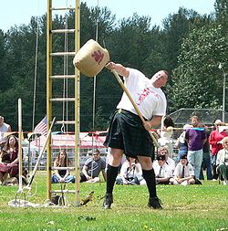 Sheaf toss - Wikipedia, the free encyclopedia Highland Games Scotland, Irish Games, Brave Party, Scottish Highland Games, Braves Party, Games Party, Highland Games, Men In Kilts, South Yorkshire