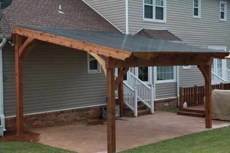 Free standing patio cover ideas with 10 samples ideas. #design #plans #HowtoBuild #patio #decks #decor Free Standing Pergola, Polycarbonate Roof Panels, Polycarbonate Roof, Diy Gazebo, Gazebo Ideas, Balkon Decor, Pergola Design, Wooden Pergola, Covered Pergola