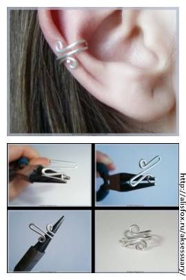 Fake Persings Diy, Diy Ear Cuff Tutorial How To Make, Diy Fake Earrings, Fake Piercings Diy, Diy Piercing, Ear Cuff Tutorial, Piercings Chart, Ear Cuff Diy, Cuffs Diy