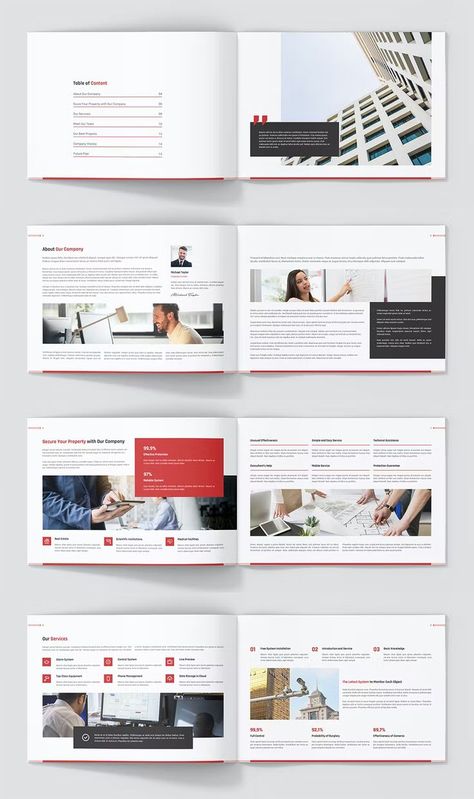 A4 Landscape Brochure Design, Security Company Profile, Corporate Security, Security Company, Scale Business, Letter Format, Corporate Brochure, Company Profile, Free Mockup