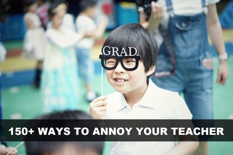 150+ Ways to Annoy Your Teacher. Are you looking for various ways to prank your teacher? Well, let me count the ways. Here are 150+ ways to annoy your teacher! Pranks To Pull, Test Exam, Good Pranks, Exam Papers, Math Questions, Paper Plane, Talking To You, Shout Out, Humor