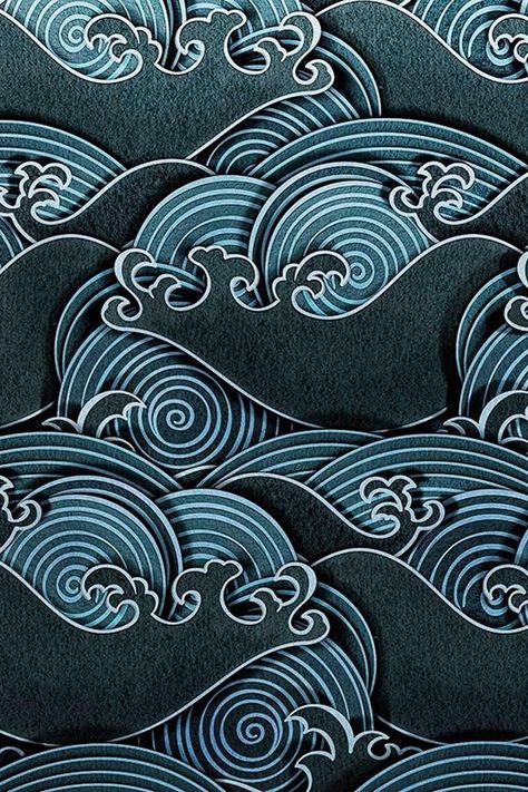 Advertising Background, Motif Art Deco, Muster Tattoos, Japanese Waves, Sea Wave, Hd Background, Cat Air, Art Japonais, Japanese Patterns