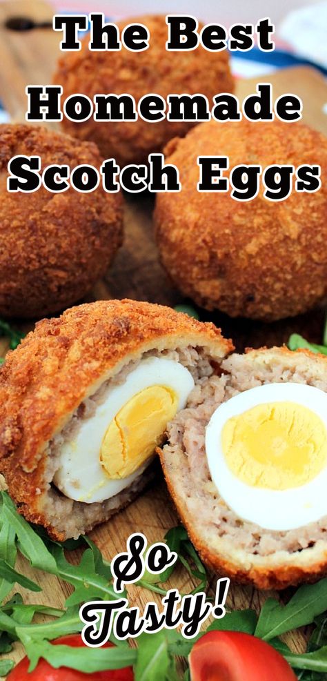 Scot Eggs, Scott Eggs, British Appetizers Easy, Homemade Scotch Eggs, British Snacks, Scotch Eggs Recipe, Scotch Egg, Scottish Food, Sausage Meat