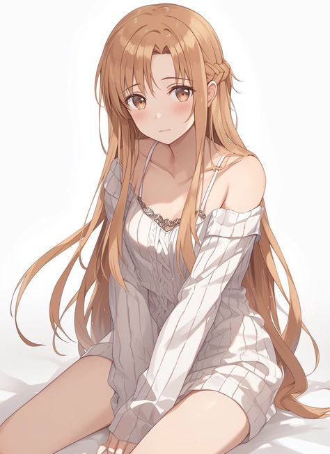 Asuna Yuuki Fanart, Asuna Yuuki Icons, Asuna Wallpaper, Yandere Face, Sao Kirito And Asuna, Bed Scene, Asuna Sao, Sao Anime, Asuna Yuuki