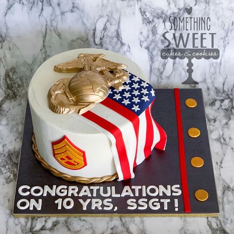 Marine Corps Wedding Cake, Marine Corps Cake Ideas, Marine Corps Birthday Cake, Marine Corps Retirement Cake, Marine Corps Party Ideas, Marine Retirement Party, Marine Corps Retirement Party Ideas, Usmc Cake, Usmc Party