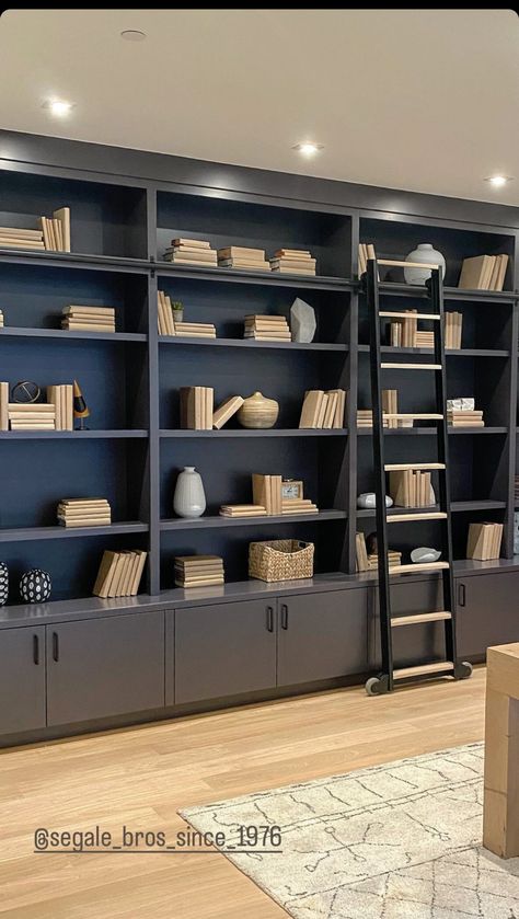 Bookshelf Floor To Ceiling, Floor To Ceiling Bookcase, Floor To Ceiling Shelving, Wall Library, Floor To Ceiling Bookshelves, Loft House, Floor To Ceiling, Room Renovation, Industrial Loft