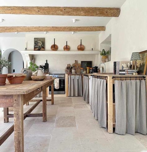 Dreaming of a French-Inspired Home? Designers Share Everything to Know Unfitted Kitchen, French Inspired Home, Homes In France, French Interior Design, French Interiors, Farmhouse Kitchens, Barn Conversion, French Interior, Stone Houses