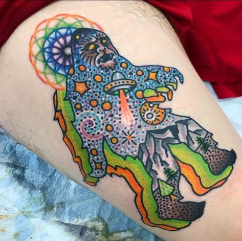 Traditional Sasquatch Tattoo, Sasquatch Tattoo, Sailor Tattoos, Invisibility Cloak, Cloak, Tattoo Ideas, Tattoos, On Instagram, Instagram