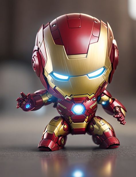 Iron Man Chibi, Iron Man Cartoon, Iron Man Pictures, Baby Cartoon Characters, Baby Marvel, Flat Cakes, Iron Man Comic, Iron Man Wallpaper, Mini Iron