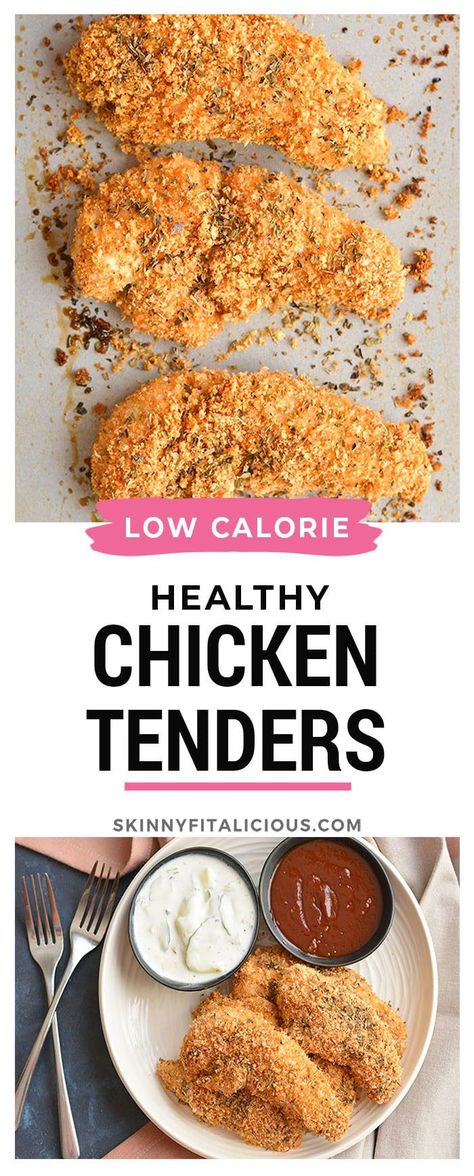 Low Cal Fried Chicken, Healthy Chicken Fingers Air Fryer, Low Calorie Dinner For Picky Eaters, Low Calorie Chicken Tender Recipes, Low Calorie Breaded Chicken, Chicken Strip Recipes Healthy, Healthy Chicken Tenderloin Recipes Clean Eating, Healthy Chicken Recipes Low Calorie, Low Cal Chicken Tenders