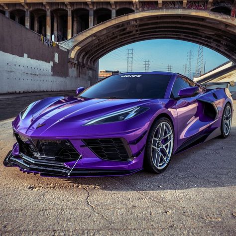 C8 Corvette, Luxury Cars Audi, Purple Car, Corvette C8, Lux Cars, Cool Car Pictures, Exotic Sports Cars, Cool Sports Cars, Classy Cars