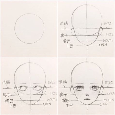 Ughhh so tired 💤 . . . . 👻Source / Credit 얼굴 드로잉, Drawing Tutorials For Beginners, Anime Tutorial, 얼굴 그리기, 캐릭터 드로잉, Poses References, Anatomy Drawing, Anime Drawings Tutorials, Drawing Tutorials