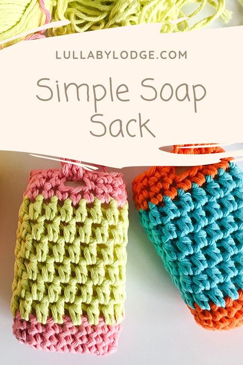 Part of the 2020 Charity Stash Bash CAL, make this simple soap sack to donate or make for gifts.  Quick and easy crochet pattern by Lullaby Lodge... Easy Crochet Gifts Quick Free, Crochet Soap Holder Pattern Free, Crochet Soap Sack, Soap Sack, Thread Craft, Crochet Washcloth Pattern, Simple Soap, Face Scrubbies, Design Kitchen Ideas