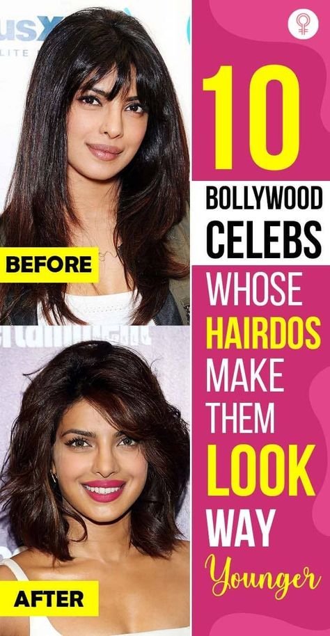 10 Bollywood Celebs Whose Hairdos Make Them Look Way Younger: let’s look into these quirky hairstyles these actresses have embraced that not only suit them perfectly but also make them look no older than a teenager! #hairstyles #celebrities #celebrityhairstyle #hairstyleideas Teenager Hairstyles, Quirky Hairstyles, Aishwarya Rai Hairstyle, Younger Hair, Hairstyles Celebrities, Bollywood Suits, Celebrity Haircuts, Hair Mistakes, Through The Decades