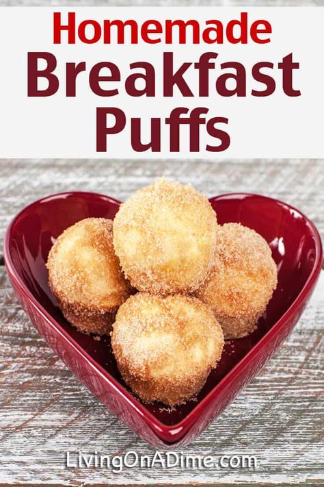 Easy Bisquick Recipes, Bisquick Inspired Recipes, Bisquick Mix Recipe, Pancakes Cinnamon, Breakfast Puffs, French Breakfast Puffs, Recipes Pancakes, Living On A Dime, Baking Mix Recipes