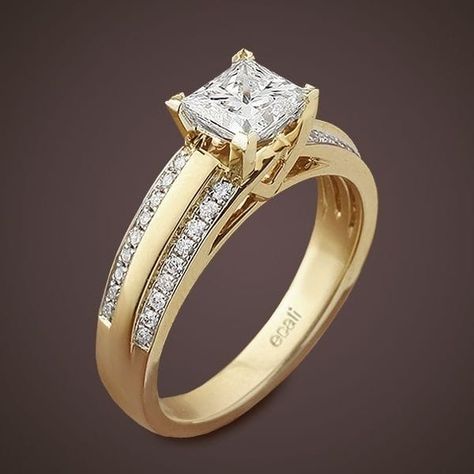 Men Rings Gold, Ms Design, Jewellery Diamonds, Deep Photos, Princess Diamond Engagement Rings, Princess Cut Diamond Engagement Ring, Ladies Rings, Ring Inspiration, Rings Ideas