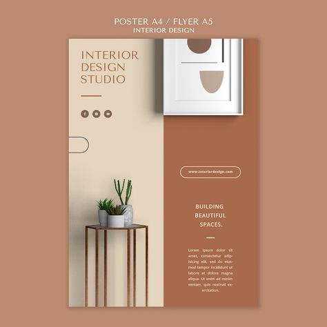 Interior Design Poster, Interior Design Template, Interior Design Layout, Poster Design Layout, Nature Art Drawings, Creative Brochure, Poster Layout, Advertising Poster, Free Vectors