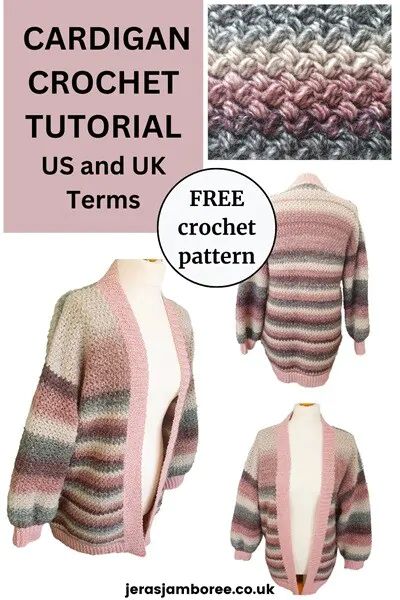 Easy Seamless Crochet Cardigan : Free Pattern - Jera's Jamboree Seamless Crochet Cardigan, Crochet A Cardigan, Crochet Cardigan Free Pattern, Crochet Cardigan Pattern Free Women, Free Crochet Jacket Patterns, Acapella Songs, Crochet Sweater Coat, Easy Crochet Cardigan, Crochet Blanket Kit