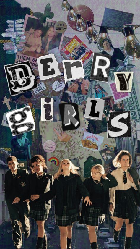 #derrygirls Derry Girls Aesthetic, Derry Girls, British Things, Girl Background, Bloxburg Decal Codes, Girl Posters, Girls Club, Cute Backgrounds, Best Tv Shows