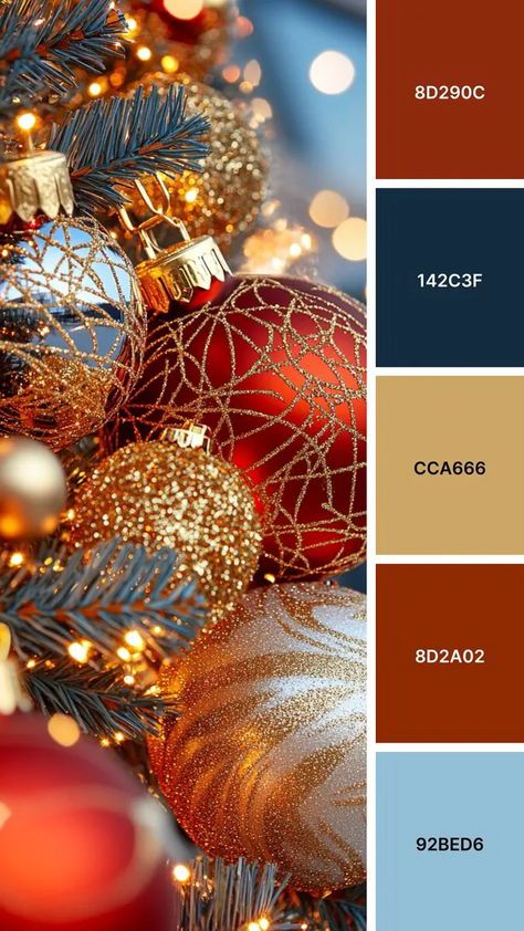 Explore Christmas Color Palettes for 2024 Trends Christmas Color Palette 2024, Christmas Colors 2024, Pretty Pallets, Christmas Colour Palette, Pretty Color Combos, Christmas Color Schemes, L Wardrobe, Christmas Color Palette, Portrait Color