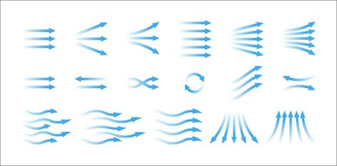 Wind Arrow Architecture, Wind Direction Arrows Architecture, Aircondition Design, Wind Arrow Architecture Diagram, Wind Architecture, Wind Icon, Arrow Vector, Wind Movement, Emoji Design