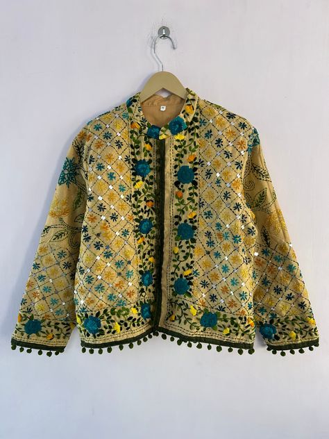 Indian Jackets, Bohemian Jackets, Traditional Jacket, Embroidered Jacket, Work Inspiration, Coats For Women, Jackets For Women, Jackets & Coats, How To Wear