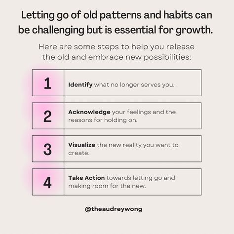 🌟 Trust that letting go of what no longer serves you will make way for new possibilities beyond your imagination and bring you closer to your desired reality. ✨Let’s hack the matrix and manifest together! ➡️ Follow @theaudreywong for more on healing your limiting beliefs & subconscious programming to more easily create your desired reality ✨ ➡️ Click on the link in my bio to subscribe to my Substack multimedia library for many more manifestation & healing resources & tips. 💡I have create... Subconscious Programming, Souls Journey, Abundance Mindset, High Vibes, Energy Flow, Limiting Beliefs, Take Action, Past Life, Guided Meditation