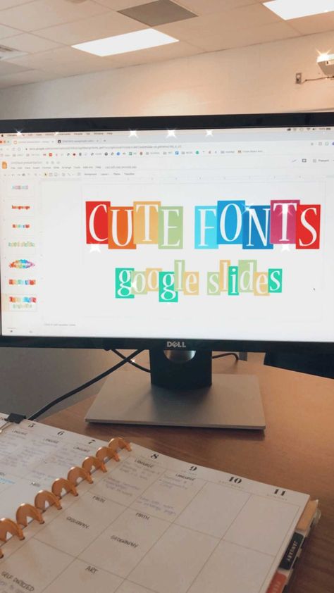 Fonts For Google Slides, Free Cute Fonts, Slides Go, Teacher Fonts, Free Business Logo, Classroom Goals, Font Ideas, Journal Fonts, Instructional Technology