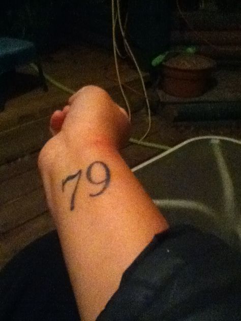 My second tattoo. 79, my lucky number. 79 Tattoo, Second Tattoo, Lucky Number, Tattoos And Piercings, Fish Tattoos, Jesus Fish Tattoo, Tatting, Tattoo Ideas, Piercings