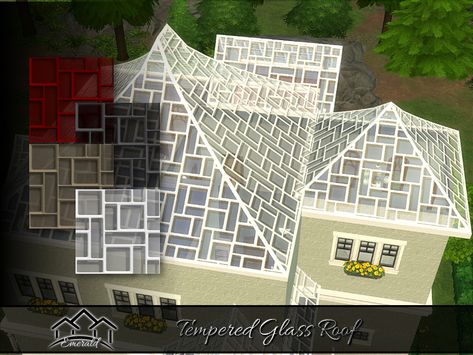 Sims 4 Skylight Cc, Sims 4 Cc Roof Decoration, Sims 4 Glass Roof Cc, Sims 4 Roof Decoration, Glass House Sims 4, Glass Roof, Electronic Art, Safety Glass, Sims 2