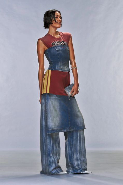 Diesel Pre-Fall 2024 Fashion Show | Vogue Diesel Fashion, Diesel Denim, Denim Trends, French Girl, 2024 Collection, Pre Fall, Runway Fashion, Streetwear Fashion, Fashion News