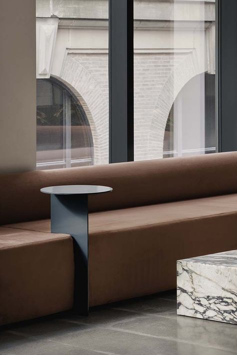 Booth Seat, Cafe Window, Joinery Details, Booth Seating, Office Space Design, Built In Seating, Banquette Seating, Workplace Design, Restaurant Furniture