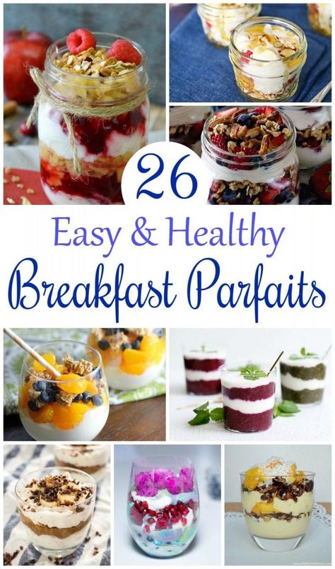 26 Easy Breakfast Parfaits Make Ahead Breakfast Meal Prep, Parfait Breakfast Healthy, Easy Breakfast Parfait, Breakfast Parfait Healthy, Yogurt Jars Healthy Breakfasts, Breakfast Parfaits Make Ahead, Easy Fruit Parfait Recipes, Breakfast In A Jar Make Ahead, Yogurt Parfaits For Brunch