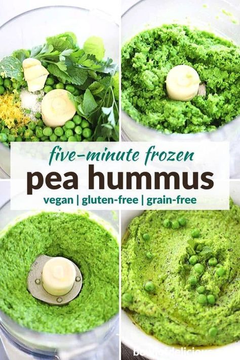 Pea Hummus Recipe, Pea Hummus, Vegan Dip, Pea Recipes, Vegan Appetizers, Pureed Food Recipes, Hummus Recipe, Light Lunch, Fresh Bread