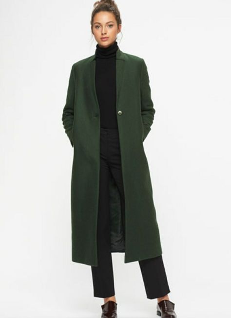 Green Duster Outfit, Green Long Coat Outfit, Green Wool Coat Outfit, Duster Outfit, Wool Coat Outfit, Long Green Coat, Long Coat Outfit, Bath Trends, Green Wool Coat