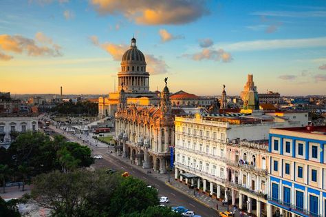 The capitol building in Havana Vieja Latin Decor, Havana Vieja, Capitol Building, Havana Cuba, Travel Images, Heritage Site, Great Big Canvas, Ferry Building San Francisco, Stretched Canvas Prints