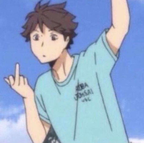 Oikawa Funny, Funny Haikyuu, Oikawa Toru, Toru Oikawa, Tooru Oikawa, Haikyuu Meme, Oikawa Tooru, Baby Owl, Love You Baby