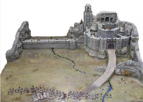 Whoa! Very impressive Helm's Deep model. Model Castle, Helms Deep, Castle Project, Cardboard Castle, Wargaming Table, Conan Exiles, Small Castles, Warhammer Terrain, Lotr Art