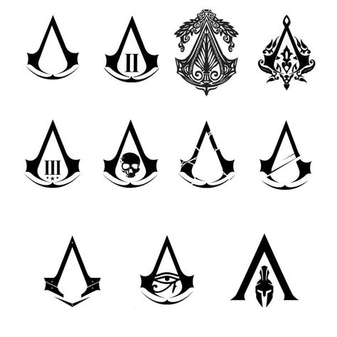 Small Assassins Creed Tattoo, Assassins Creed Logo Tattoo, Assassin’s Creed Tattoo, Assasins Creed Tattoos, Tekken Tattoo, Ac Tattoo, Video Game Tattoo Ideas, Assassins Creed Symbol, Assassin Logo