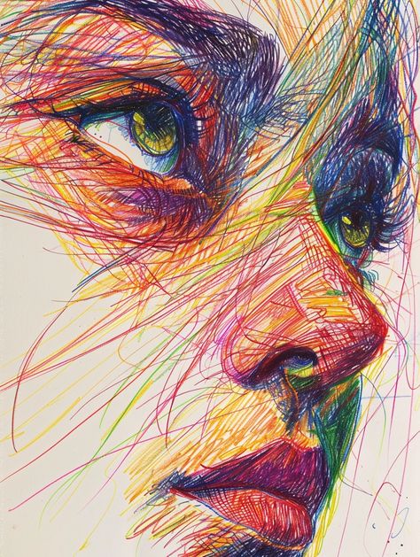 Visual masterpiece presented by ThetaCursed, License: CC BY-NC 4.0 Coloured Pens Drawing, Coloured Pencil Artwork, Colour Pencil Drawing Portraits, Colour Pen Drawing, Colored Pens Drawing, Colour Pencil Portrait, Pen Portraits, Cheetah Drawing, Biro Art