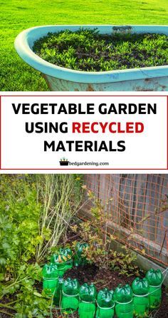 Vegetable garden using recycled materials. Besides these options, you can also use many things for showing your aesthetic sense and creativity. When you use these materials, everyone praises you for doing such amazing and extraordinary work. Creative Raised Garden Beds, Recycled Garden Planters, Making Raised Beds, Raised Garden Planters, Creative Planter, Building Raised Garden Beds, Vegetable Garden Raised Beds, Aesthetic Sense, Sensory Garden