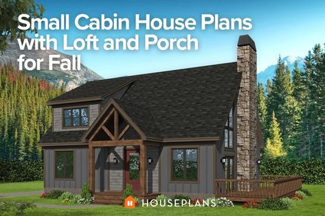 Tiny Barndominium, Small Cabin House Plans, Rustic Cabin Plans, House Plans With Loft, Small Cabin House, Cabin Plans With Loft, Loft Floor Plans, Barndominium House, Small Cabin Plans