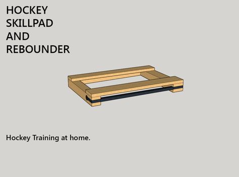 Hockey Rebounder Diy, Diy Hockey Training, Hockey Training Aids, Hockey Stick Crafts, Backyard Ice Rink, Hockey Diy, Hockey Tape, Hockey Goal, Hockey Drills