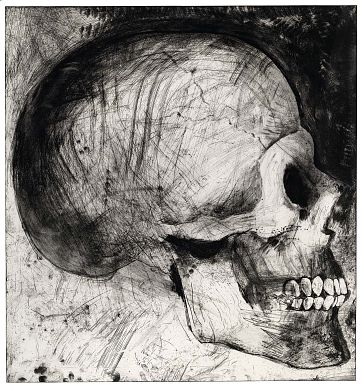 The Side View by Jim Dine / American Art Dry Point Etching, Charcoal Artwork, Jim Dine, Dry Point, Drypoint Etching, Etching Prints, Skulls And Bones, Albrecht Durer, Livingstone