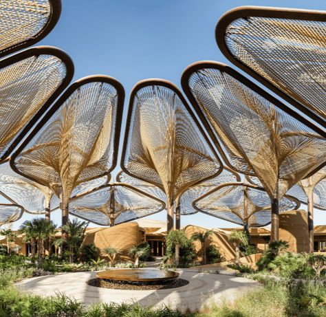 Six Senses Southern Dunes, The Pink Sea formally opens in Saudi Arabia Check more at https://newsseattle.net/six-senses-southern-dunes-the-pink-sea-formally-opens-in-saudi-arabia/ Park Amenities, Landscape Nursery, Six Senses, Foster Partners, House Arch Design, Resort Design, Jw Marriott, Organic Architecture, Shade Structure