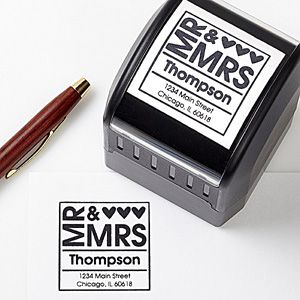 Create lasting Wedding memories with the Mr. & Mrs. Self-Inking Address Stamper. Find the best personalized wedding gifts at PersonalizationMall.com Self Inking Address Stamp, When I Get Married, Future Mrs, Address Stamp, Wedding Time, Wedding Stationary, Mr And Mrs, Here Comes The Bride, Return Address